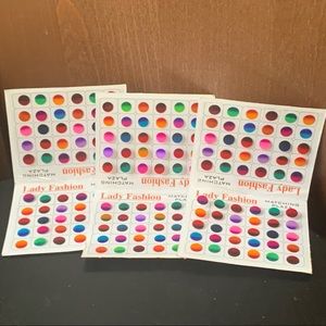 3 Pack Round Ombre Bindi Teep Tikka Face Jewel